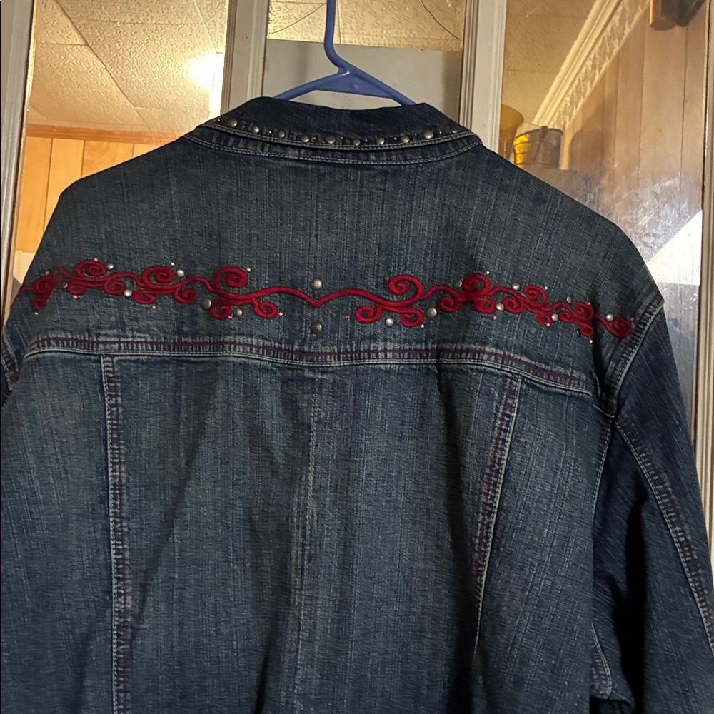 Monroe & Main Dark Blue Denim Jacket - Picture 6 of 8
